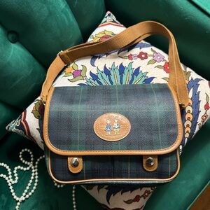 Japanese vintage Plaid Crossbody Bag